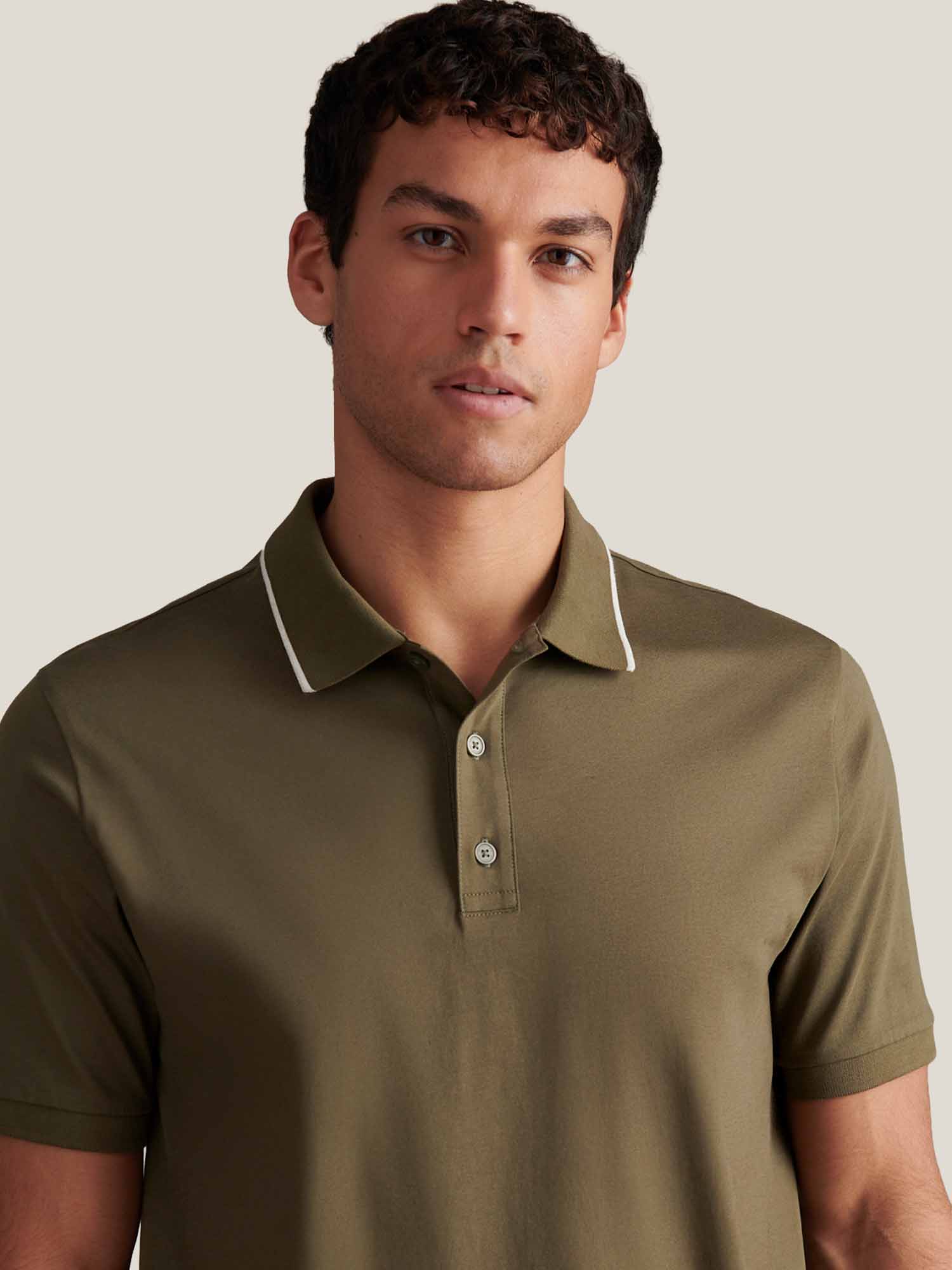 Peckham Rye Mercerised Cotton Tipped Sea Turtle Polo Shirt